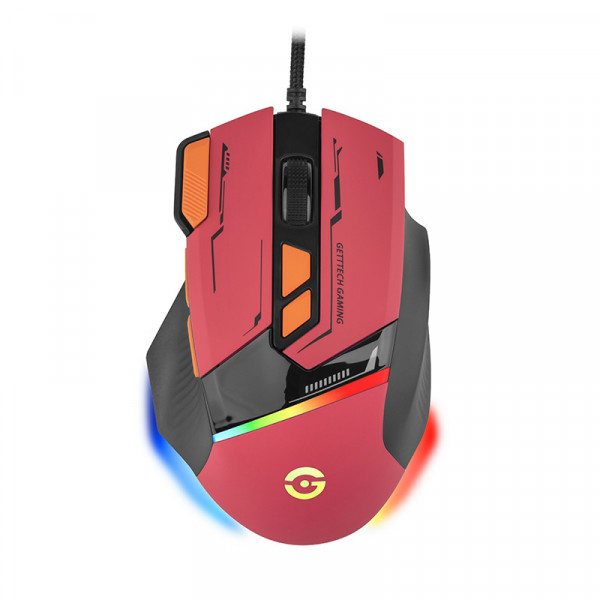 GPM-RGBWR-G1-RD Getttech Gaming mouse_Red+Orange